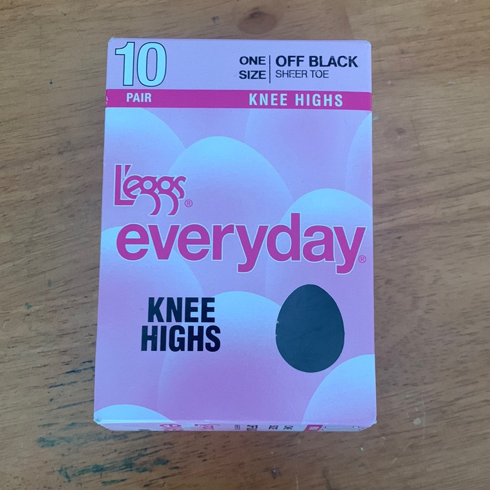 New in Box - Leggs knee highs Black  sheer toe